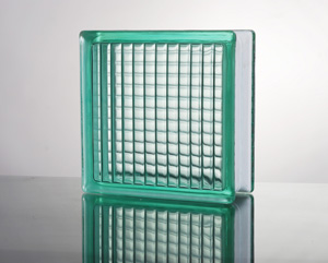 中国名牌:彩色玻璃砖-绿平行纹砖